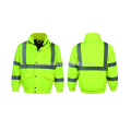 Chaqueta de invierno EN ISO patrón de fibra de poliéster oxford chaqueta de seguridad impermeable chaqueta reflectante chaqueta de motocicleta